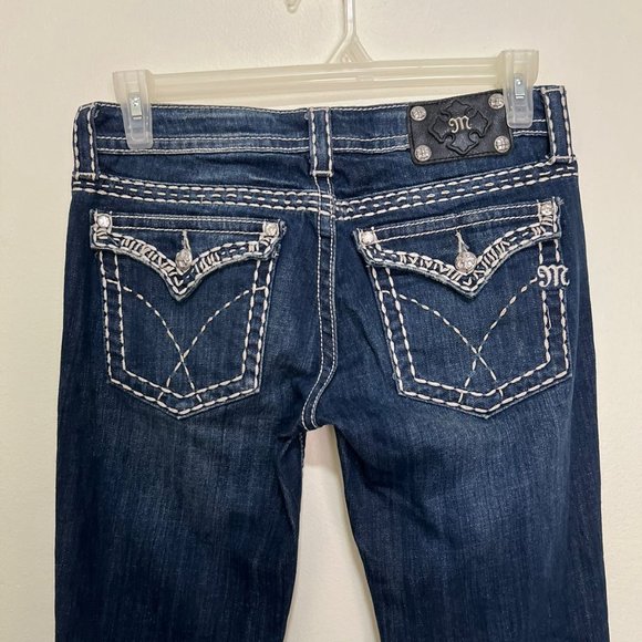 Miss Me Dark Wash Bootcut Jeans Style JE5180B3L Size 29 - Picture 8 of 10